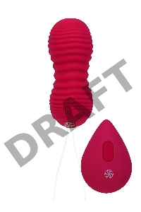 Бордовые вагинальные виброшарики с пультом ДУ Era - 8,3 см.