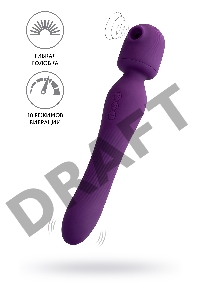 Стимулятор 2 в 1 JOS Kisom, силикон, фиолетовый, 13 см