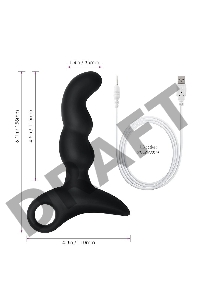 Черный силиконовый анальный вибромассажер-ёлочка Erokay