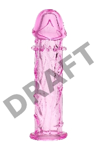 Насадка TOYFA, TPE, розовый, 12,5 см