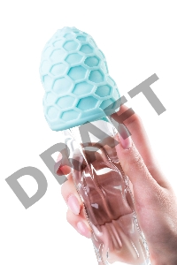 Мастурбатор A-Toys Flaff, TPE, бирюзовый, 8см, Ø 2,9 см