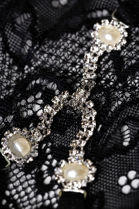 Трусики со стразами Joli Aileen, черный, OS