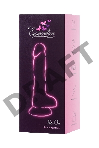 Фаллоимитатор Eromantica НЕ-ОН, светящийся в темноте, силикон, прозрачный, 20 см