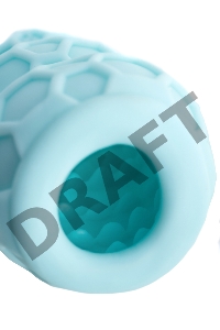 Мастурбатор A-Toys Flaff, TPE, бирюзовый, 8см, Ø 2,9 см