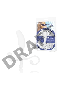 Белый массажер простаты - 12,7 см.