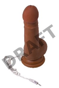 Реалистичный вибратор TOYFA RealStick Elite Mulatto, коричневый, 13 см