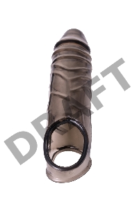 Насадка ToyFa XLover, для увеличения размера, TPE, черная, 15,5 см