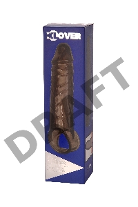 Насадка ToyFa XLover, для увеличения размера, TPE, черная, 15,5 см