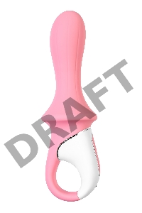 Нереалистичный вибратор Satisfyer Air Pump Booty 5, силикон, розовый, 15 см.