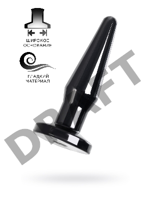 Анальная втулка TOYFA POPO Pleasure Gemini , TPE, черная,12,1 см
