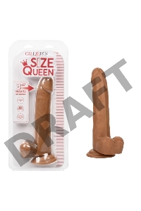 Коричневый фаллоимитатор Size Queen 8 - 25,5 см.