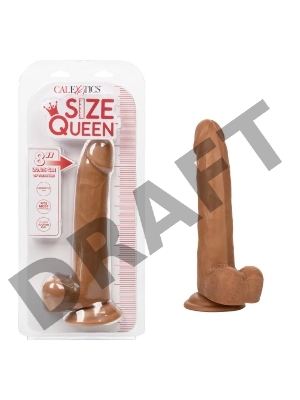 Коричневый фаллоимитатор Size Queen 8 - 25,5 см.