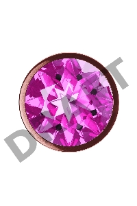 Пробка цвета розового золота с лиловым кристаллом Diamond Quartz Shine L - 8,3 см.