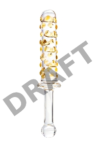 Двусторонний фаллоимитатор Sexus Glass, стекло, прозрачный, 25 см