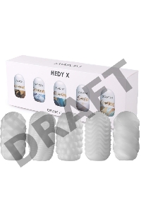 Набор мастурбаторов нереалистичных Svakom Hedy X5 Mixed (5 шт.), TPE, белый, 9 см