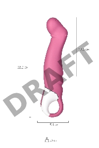Нереалистичный вибратор Satisfyer Vibes Petting Hippo, силикон, красный, 22,9 см.