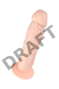 Фаллоимитатор RealStick Silicone Gabriel M, сайлекспан, телесный, 20 см