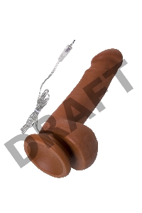 Реалистичный вибратор TOYFA RealStick Elite Mulatto, коричневый, 13 см