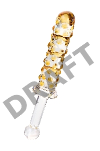 Двусторонний фаллоимитатор Sexus Glass, стекло, прозрачный, 25 см