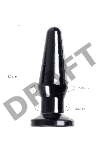 Анальная втулка TOYFA POPO Pleasure Gemini , TPE, черная, 12,4 см