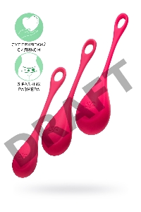 Набор вагинальных шариков Satisfyer YONI, силикон, красный, Ø 2 см.