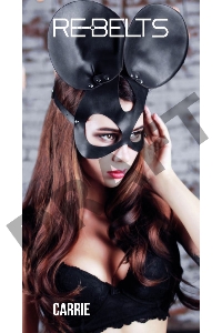 Чёрная маска Carrie Black с круглыми ушками