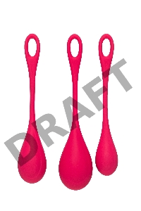 Набор вагинальных шариков Satisfyer YONI, силикон, красный, Ø 2 см.