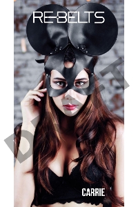 Чёрная маска Carrie Black с круглыми ушками