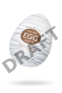 Нереалистичный мастурбатор TENGA №18 Silky II, TPE, белый, 6,1 см