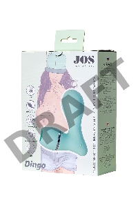 Вакуумный стимулятор клитора с язычком JOS DINGO, силикон, голубой, 9,5 см