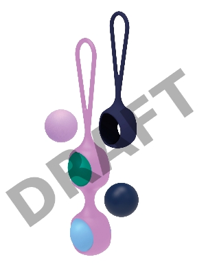 Вагинальный тренажер со сменными шариками Leset, многоцветный (LYRA) (One Size)