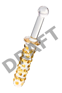 Двусторонний фаллоимитатор Sexus Glass, стекло, прозрачный, 25 см