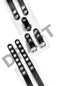 Оковы Pecado BDSM, мягкие, с двумя ремешками, с люверсами, натуральная кожа, бело-чёрные