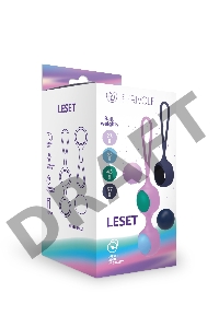 Вагинальный тренажер со сменными шариками Leset, многоцветный (LYRA) (One Size)