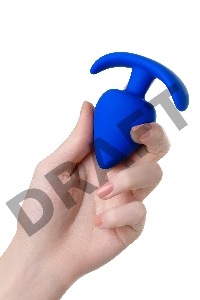 Анальная пробка A-Toys by TOYFA Nosh, силикон, синяя, 8,3 см