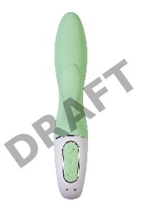 Нереалистичный вибратор Satisfyer Air Pump Bunny 5, силикон, зеленый, 15 см.