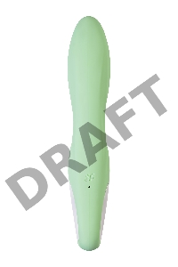 Нереалистичный вибратор Satisfyer Air Pump Bunny 5, силикон, зеленый, 15 см.