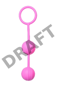 Розовые вагинальные шарики с ребрышками Roze Love Balls