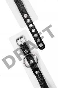 Оковы Pecado BDSM, мягкие, с одним ремешком, с люверсами, натуральная кожа, бело-чёрные