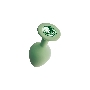 Анальная пробка с зеленым кристаллом Gamma, цвет салатовый (CORE) (M)