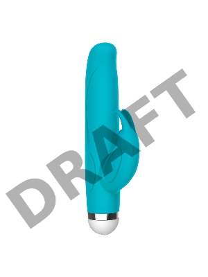 Голубой вибратор-кролик The Mini Rabbit - 13,9 см.
