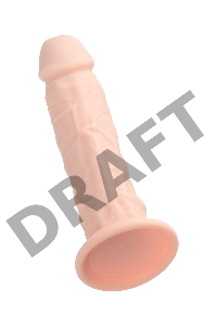 Фаллоимитатор RealStick Silicone Gabriel M, сайлекспан, телесный, 20 см