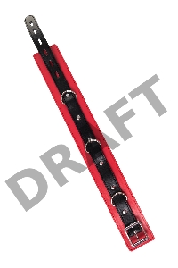 Ошейник TOYFA Theatre красно-черный кожаный с поводком