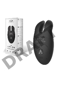 Черный вибростимулятор с ушками The Lay-on Rabbit
