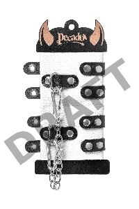 Наручники Pecado BDSM,с двумя ремешками с люверсами, мягкие, натуральная кожа, бело-чёрные