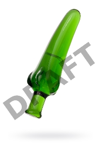 Нереалистичный фаллоимитатор Sexus Glass, стекло, зеленый, 13,5 см