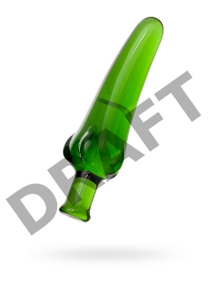 Нереалистичный фаллоимитатор Sexus Glass, стекло, зеленый, 13,5 см