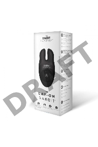 Черный вибростимулятор с ушками The Lay-on Rabbit