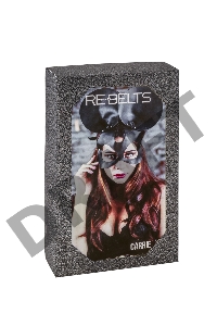 Чёрная маска Carrie Black с круглыми ушками