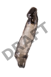 Насадка Toyfa XLover, для увеличения размера, TPE, черная, 19.5 см